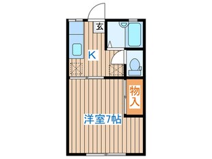 クレインハウスＢ棟の物件間取画像